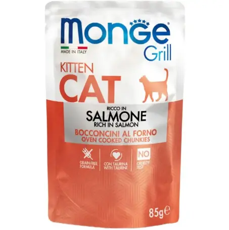 Влажный корм Monge Cat Grill Kitten лосось 85 г
