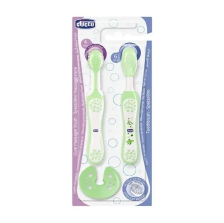 Набір дитячих зубних щіток Chicco Learning Set з 4 місяців, 2 шт