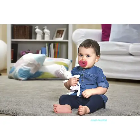 СОСКА ПУСТЫШКА CHICCO Physio Soft силік. ортодонт. лита 0-6 міс. рож.