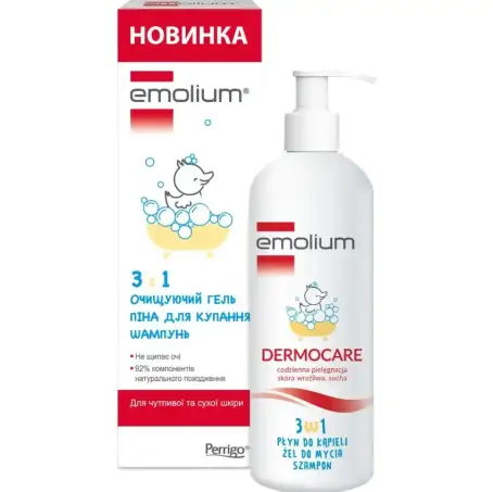 Шампунь-гель для душа 3 в 1 Emolium 400 мл