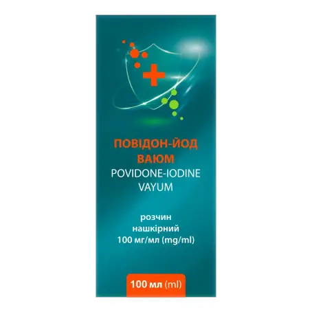 Повідон-Йод ВАЮМ 100 мг/мл 100 мл р-р нашк.