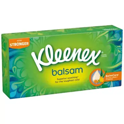 Косметичні серветки Kleenex Balsam Tissueв коробці 64 шт