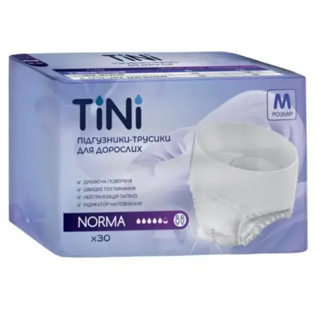 Підгузки-трусики для дорослих TINI Norma, розмір М, 30 шт/уп
