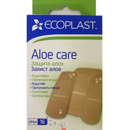 Пластир медичний Ecoplast Алое Вера, 16 шт