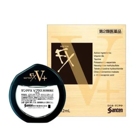 Капли для глаз Santen FX V Plus с витамином В6, 12 мл