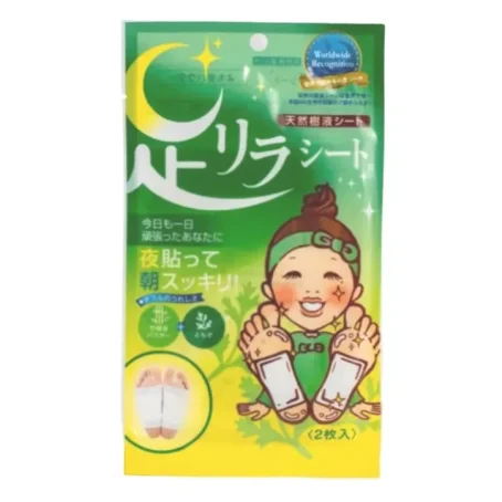MEGUMI Foot Relax Sheet Mugwort детокс-пластыри для ног (полынь) 2 шт