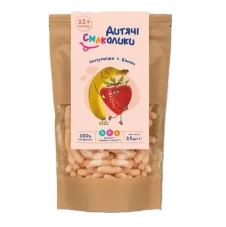 Палочки Детские Смаколики Клубника банан, 25 г