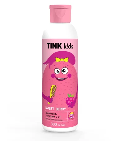 Шампунь-бальзам 2 в1 Sweet Berry Tink kids, 300 мл