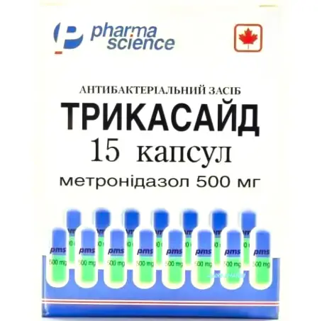 ТРИКАСАЙД 500 мг N15 капс. блистер