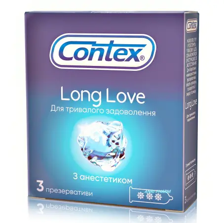 Презервативы CONTEX long love, с анестетиком N3