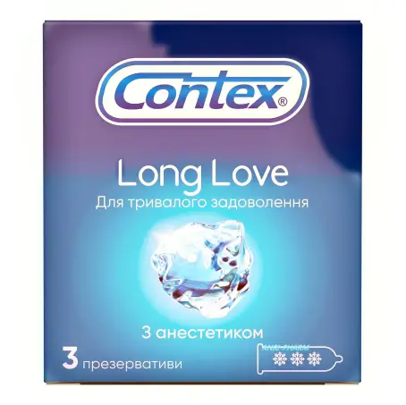 Презервативы CONTEX long love, с анестетиком N3