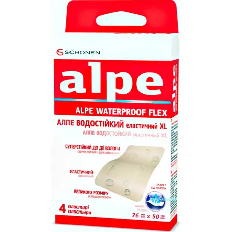 ПЛАСТ. АЛПЕ ВОДОСТ. еласт. 76 х 50 мм XL №4