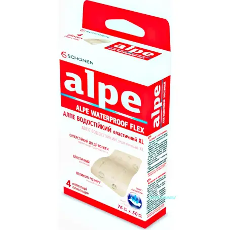 ПЛАСТ. АЛПЕ ЭЛАСТИЧ. ВОДОСТОЙК. XL 76х50 мм №4
