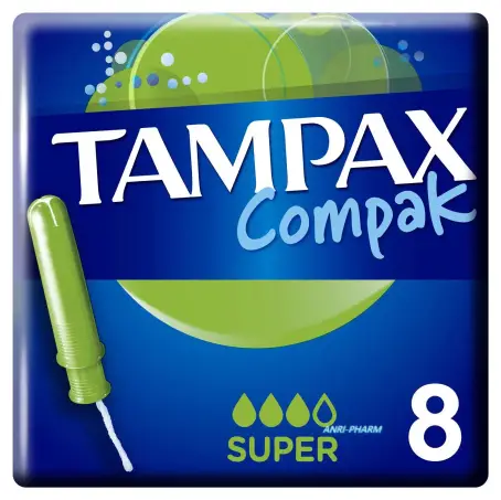 ТАМПОНЫ TAMPAX COMPAK SUPER N8 ШТ