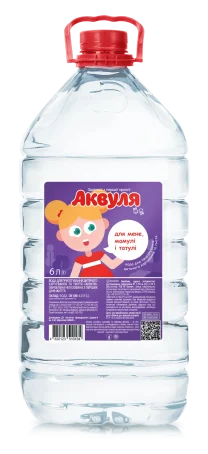 Вода питьевая Аквуля негазированная с первых дней жизни пет/бут, 6л