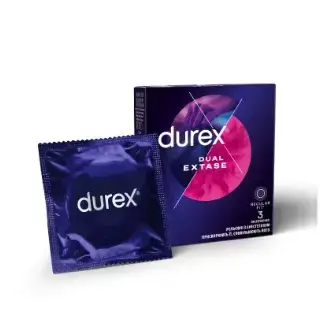  DUREX Dual Extase Презервативи латексні з силік.змазкою, №3