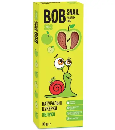 ЦУКЕРКИ BOB SNAIL яблуко 30 г