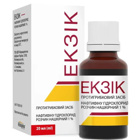 Екзік 1% розчин нашкірний, 20 мл 