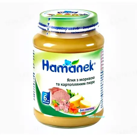 ПЮРЕ HAME ЯГНЕНОК С МОРК. И КАРТ. ПЮРЕ с 6 мес. 190 г