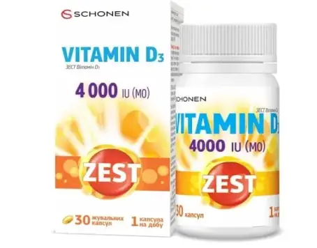 ЗЕСТ ВІТАМІН D3 4000 МО №30 капс.