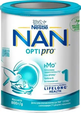 СУМІШ МОЛОЧН. NAN 1 OPTIPRO H.A. з нарожд. 800 г