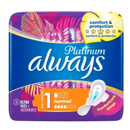 Гигиенические прокладки женские ALWAYS Ultra Platinum Normal Single, 8 шт