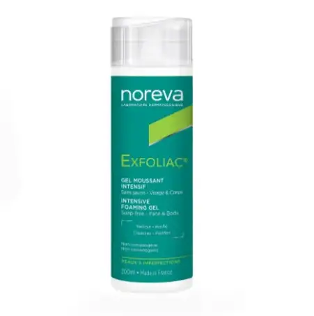 Гель Noreva Exfoliac для обличчя очищуючий, для проблемної шкіри, 200 мл
