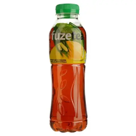 Чай холодний Fuzetea чорний зі смаком лимона та лемонграсу 0.5 л