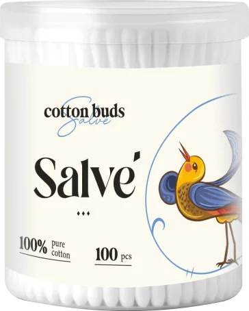 Ватные палочки Salve круглые, 100 шт