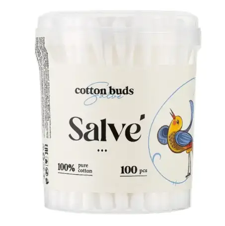 Ватні палички SALVE круглі, 100 шт