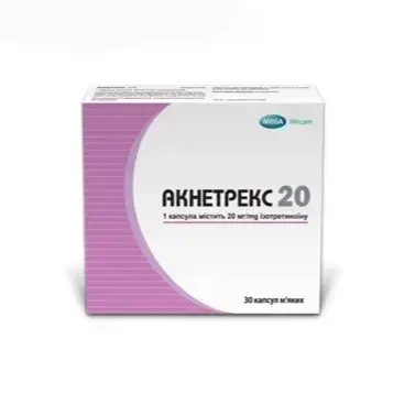 Акнетрекс 20 капсули м'як. по 20 мг №30 (10х3)