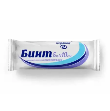 Бинт марлевий медичний нестерильний Перлина 7 м x 10см , тип марлі 17