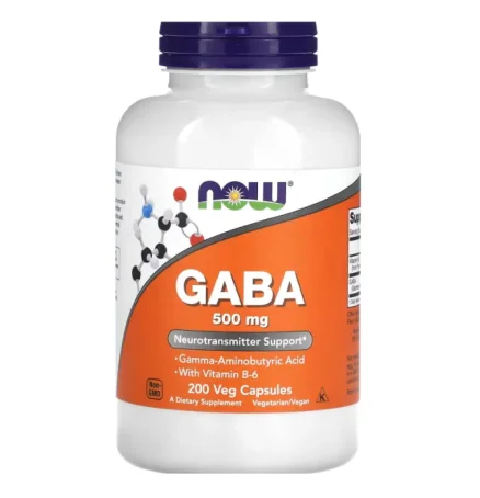 Гамма-аміномасляна кислота ГАМК (GABA) NOW FOODS капсули по 500 мг, 200 шт