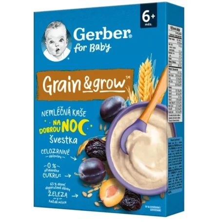 Каша сухая безмолочная Gerber Овсяно-пшеничная с черносливом для детей с 6 месяцев 200 г