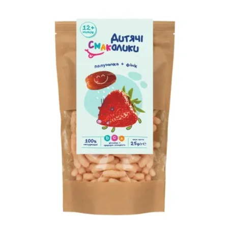 Палочки неглазированные Детские Вкусняшки клубника-финик, 25 г