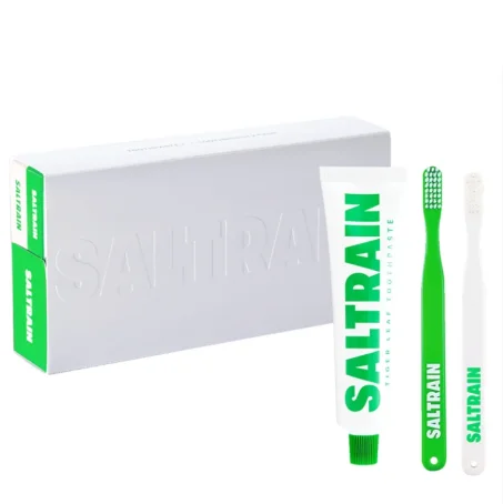 Зелений стоматологічний набір (зелена та біла щітки + зубна паста з центолою 100 гр)