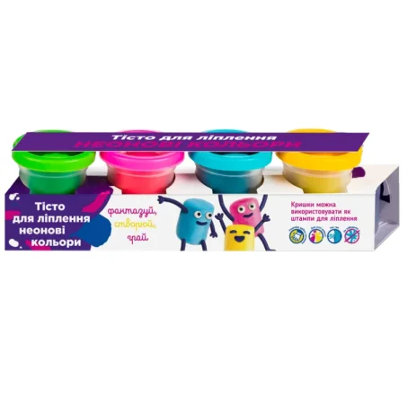 Набор для детского творчества Clay Anyway Тесто-пластилин Неоновые цвета