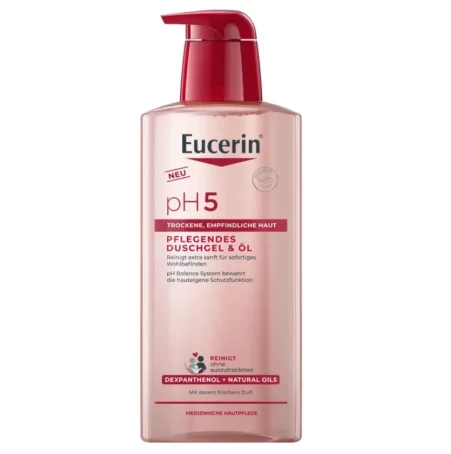 Гель для душа рН5 EUCERIN 99316 деликатный с питательными маслами для чувствительной кожи, 400 мл.