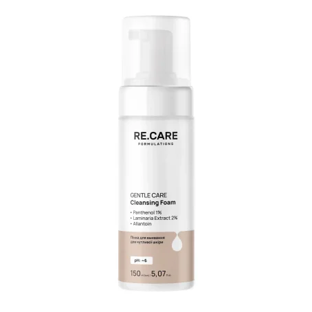 Пенка для умывания для чувствительной кожи Gentle Сare Cleansing Foam RE.CARE, 150 мл