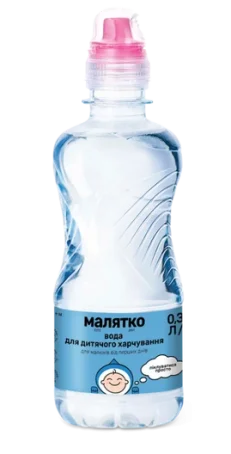 Вода питьевая Малятко детская негазированная Спорт пет/бут, 0,33л