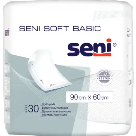 Пелюшки Seni Soft Basic одноразові гігієнічні 90х60 см, 30 шт