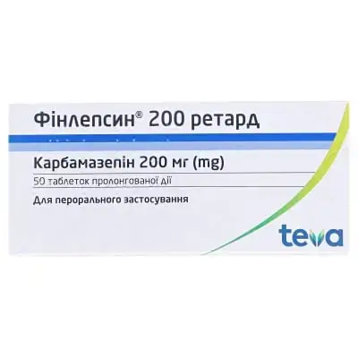 Фінлепсин 200 ретард таблетки пролонгованої дії 200 мг №50