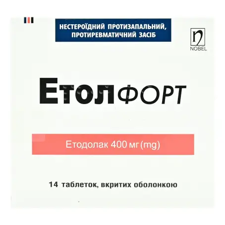 Етол Форт таблетки вкриті оболонкою 400 мг №14