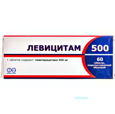 ЛЕВІЦИТАМ 500 500 мг №60 табл. в/о