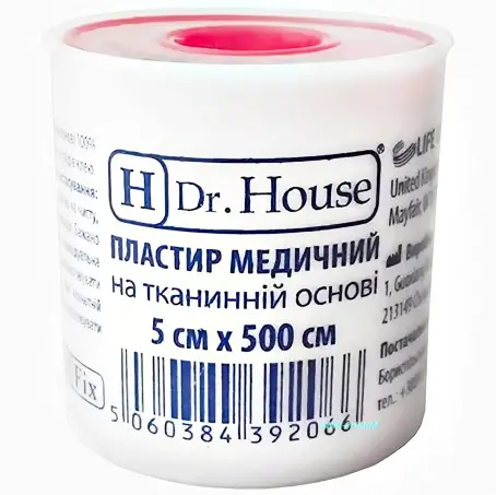 ЛЕЙКОПЛ "H Dr. House" на ткан. основе 5 см х 500см