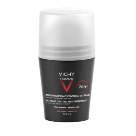 Дезодорант-антиперспірант кульковий Vichy Homme 72h Extreme Control для чоловіків екстра-сильної дії, 50 мл