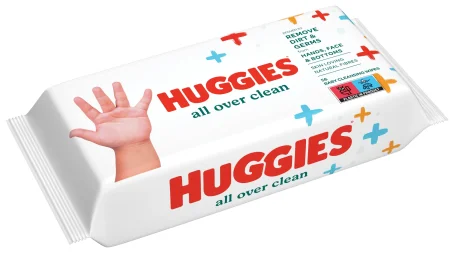 Серветки вологі дитячі Huggies All Over Clean, 56 шт