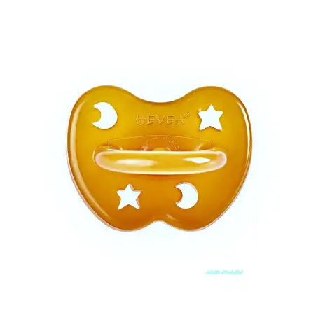 СОСКА ПУСТЫШКА HEVEA STAR & MOON Звезды и месяц каучук. анатом. 0-3 мес.