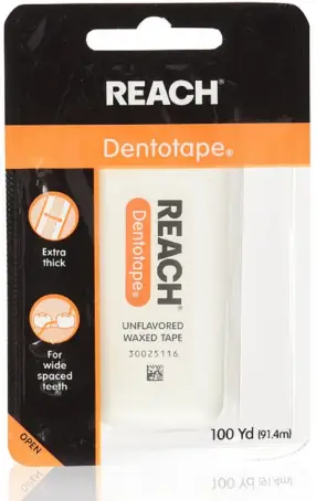Зубная нитка REACH DENTOTAPE WAXED FLOSS 91 м