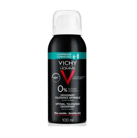 Дезодорант спрей Vichy Homme 48h Optimal Tolerance оптимальний комфорт чутливої шкіри, 100 мл